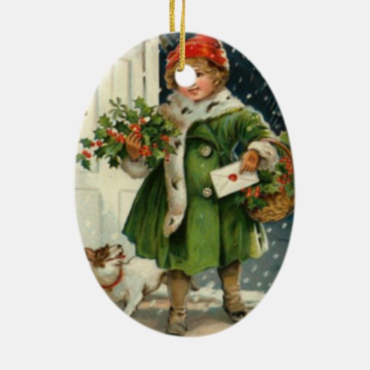 Kerstmis Keramisch Ornament (Achterkant)