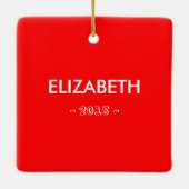 Kerstmis Keramisch Ornament (Achterkant)