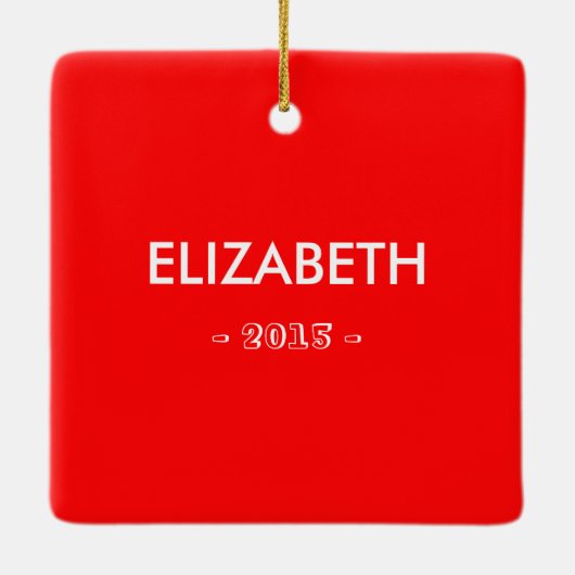 Kerstmis Keramisch Ornament (Achterkant)