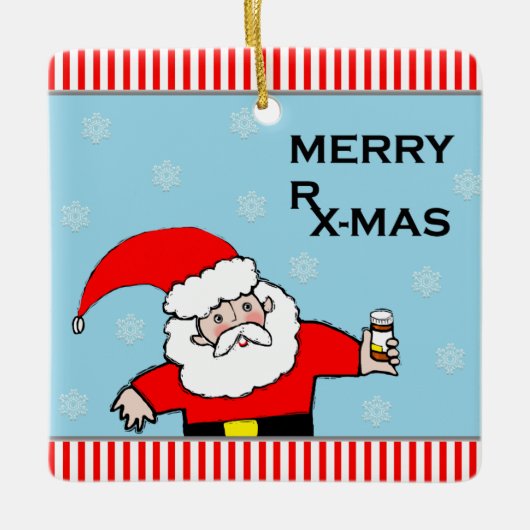 Kerstmis Keramisch Ornament (Voorkant)