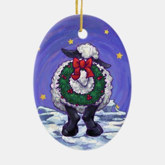 Kerstmis Keramisch Ornament (Achterkant)