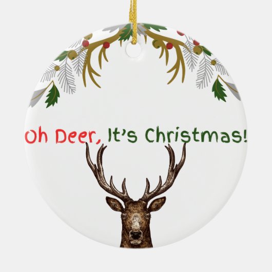 Kerstmis Keramisch Ornament (Achterkant)