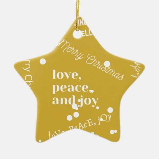 Kerstmis Keramisch Ornament (Voorkant)