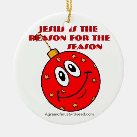 Kerstmis Keramisch Ornament (Voorkant)