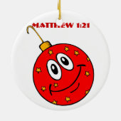 Kerstmis Keramisch Ornament (Achterkant)