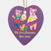 Kerstmis Keramisch Ornament (Links)