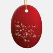 Kerstmis Keramisch Ornament (Achterkant)