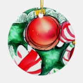 Kerstmis Keramisch Ornament (Voorkant)