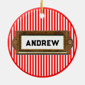 Kerstmis Keramisch Ornament (Achterkant)