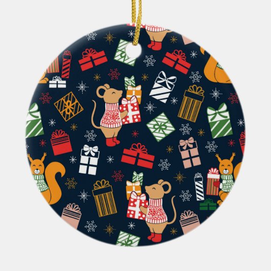 Kerstmis Keramisch Ornament (Voorkant)