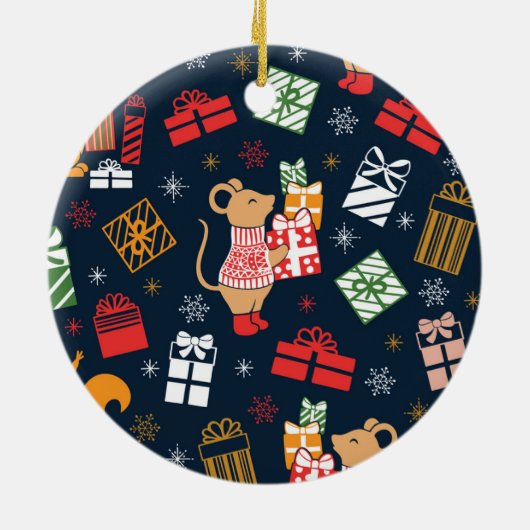 Kerstmis Keramisch Ornament (Achterkant)