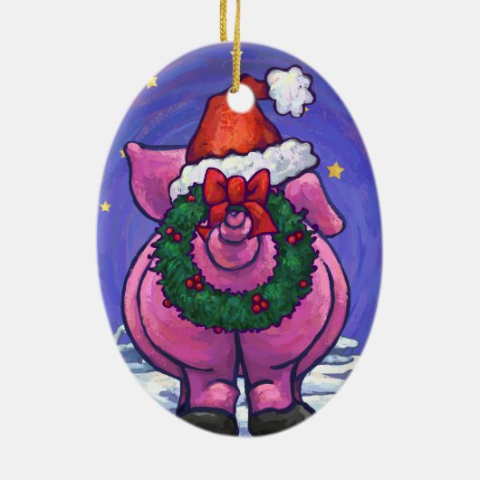 Kerstmis Keramisch Ornament (Achterkant)