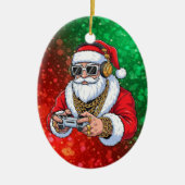 Kerstmis Keramisch Ornament (Voorkant)