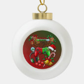 Kerstmis Keramische Bal Ornament (Voorkant)