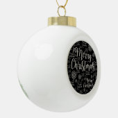 Kerstmis Keramische Balornament, Prettig Kerstfees Bal Ornament (Links)