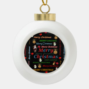 Kerstmis Keramische Balornament, Prettig Kerstfees Bal Ornament