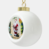 Kerstmis Keramische Balornament, Sinterklaas Bal Ornament (Rechts)
