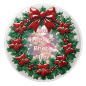  kerstmis keramische knop (Voorkant)