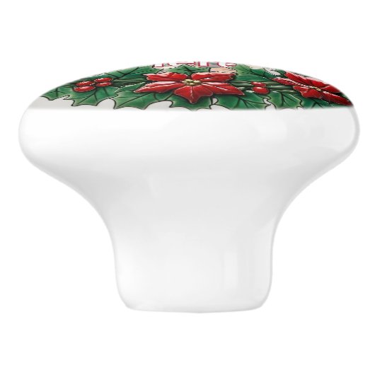  kerstmis keramische knop (Zijkant)