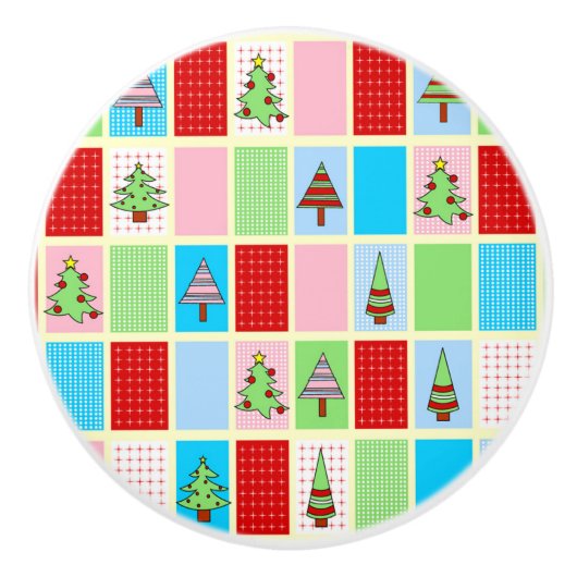 Kerstmis Keramische Knop (Voorkant)