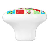 Kerstmis Keramische Knop (Zijkant)