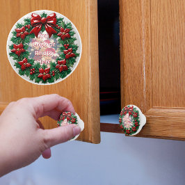  kerstmis keramische knop