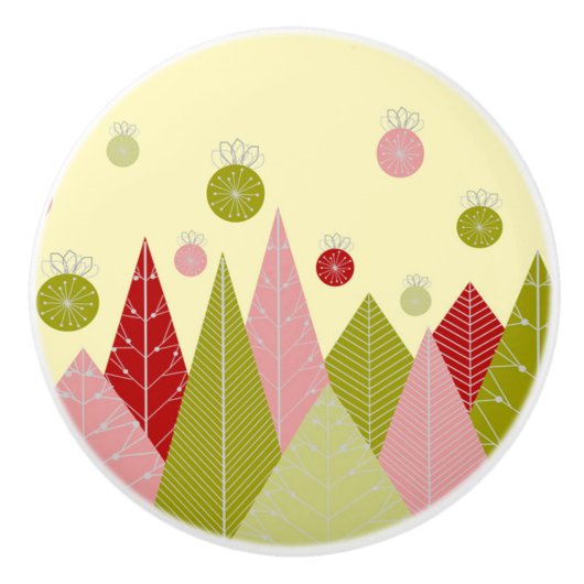 Kerstmis Keramische Knop (Voorkant)