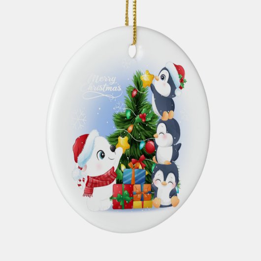 Kerstmis Keramische Versiering Keramisch Ornament (Rechts)