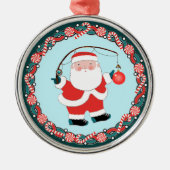 Kerstmis keramische visserij ornament (Voorkant)
