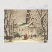 Kerstmis, kerk in winterslaap feestdagenkaart (Voorkant)
