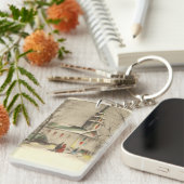 Kerstmis, kerk in winterslaap sleutelhanger (Voorkant Rechts)