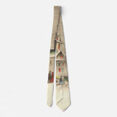 Kerstmis, kerk in winterslaap stropdas (Achterkant)