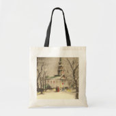 Kerstmis, kerk in winterslaap tote bag (Voorkant)