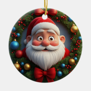 Kerstmis Kerst-animatie Kerstman Keramisch Ornament