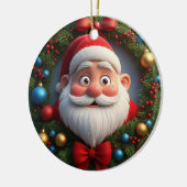 Kerstmis Kerst-animatie Kerstman Keramisch Ornament (Links)