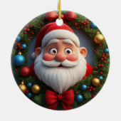 Kerstmis Kerst-animatie Kerstman Keramisch Ornament (Achterkant)