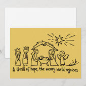 Kerstmis Kerst Christelijke Familie Matching Feestdagenkaart (Voorkant / Achterkant)