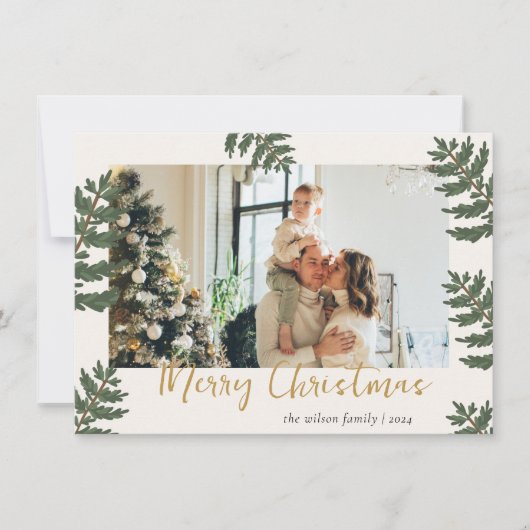 Kerstmis Kerst Familie Foto Kerstkaart (Voorkant)