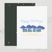 KERSTMIS Kerst familie wenskaart Feestdagenkaart (Voorkant / Achterkant)