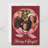 Kerstmis Kerst foto kerstkaart Merry & Bright (Voorkant)