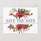 Kerstmis | Kerst Winter TROUWEN reserveer de datum Aankondigingskaart (Voorkant)