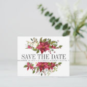 Kerstmis | Kerst Winter TROUWEN reserveer de datum Aankondigingskaart (Staand voorkant)