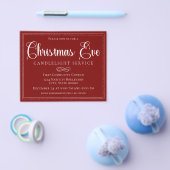 Kerstmis Kerstavond Kaarslichtdienst Begroting Flyer (Enkel)