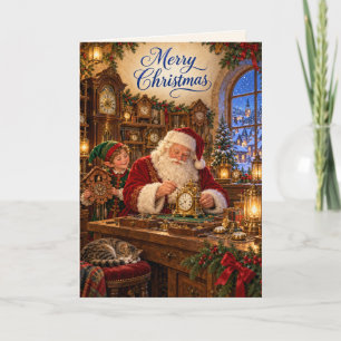 Kerstmis Kerstavond Klokkenmaker Antieke Klokken K Kaart