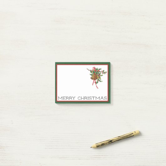 Kerstmis Kerstbellen en Hulst Post-It Notities Post-it® Notes (Op bureau)