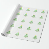 Kerstmis: kerstboom cadeaupapier (Uitgerold)