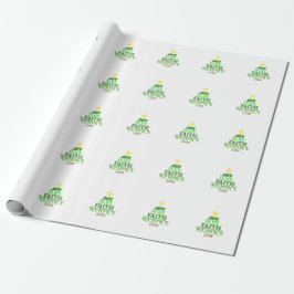 Kerstmis: kerstboom cadeaupapier