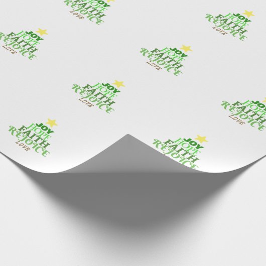 Kerstmis: kerstboom cadeaupapier (Hoek)