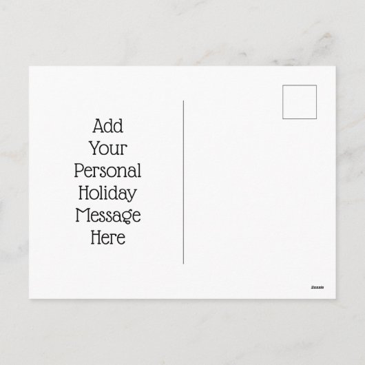 Kerstmis: kerstboom feestdagenkaart (Achterkant)