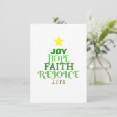 Kerstmis: kerstboom feestdagenkaart (Staand voorkant)